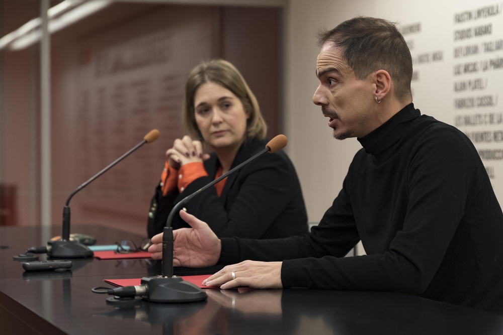 Alberto Conejero y Marta Rivera de la Cruz en la rueda de prensa del 16 de enero de 2020